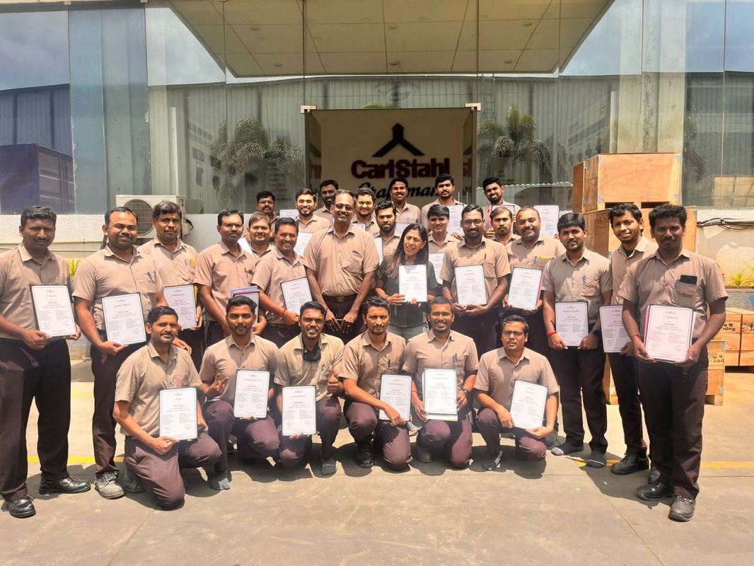 Workshop participants with Bhavani at the completion of a programme